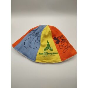 Walt Disney DisneyWorld Vintage Baby Colorblock Bucket Sun Hat Toddler Youth